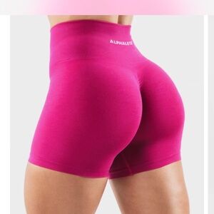 Alphalete Pink High Waist Shorts